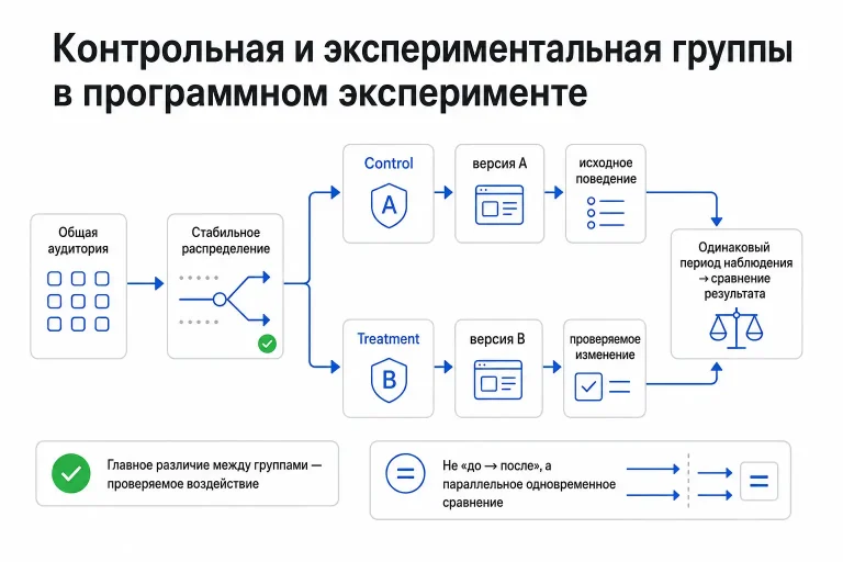 Контрольная и экспериментальная группы в программном эксперименте: как сравнивать версии
